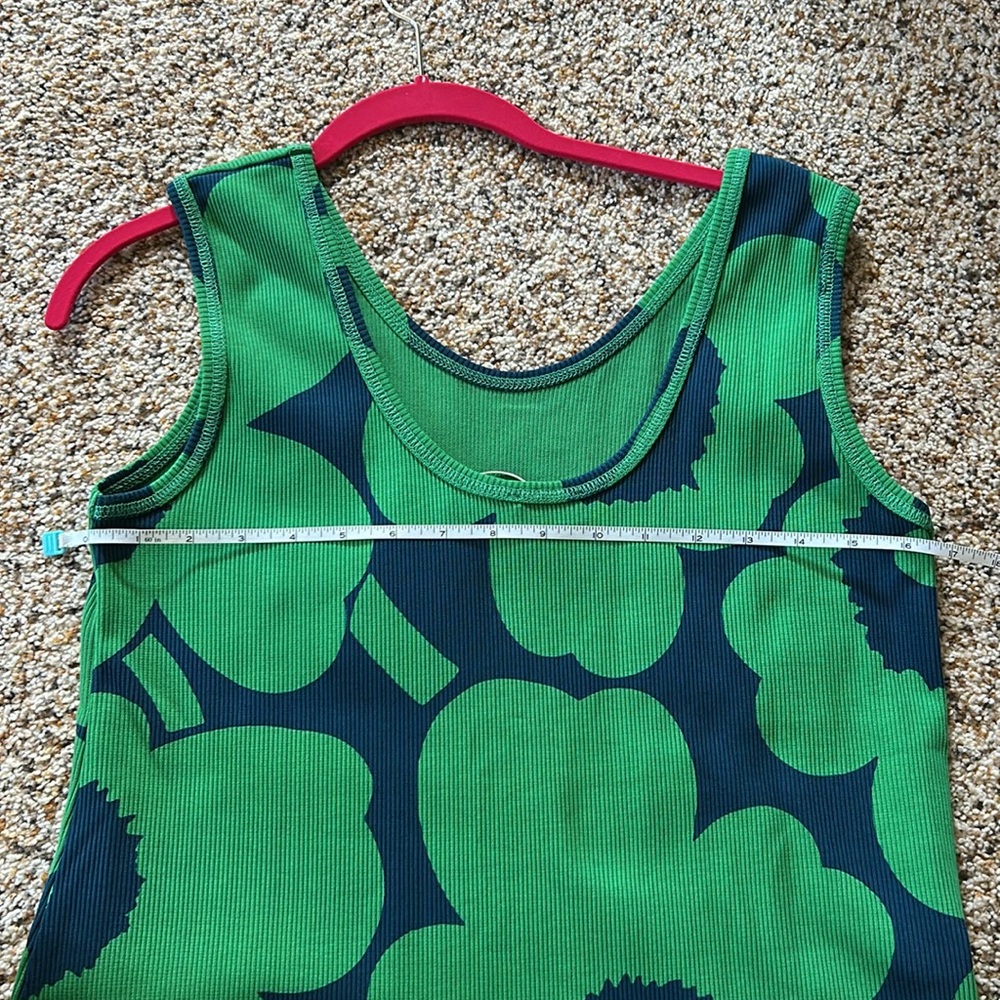 NWT Marimekko Simpukka Unikko Rib Floral Cotton Tank Dress size medium - Picture 9 of 9